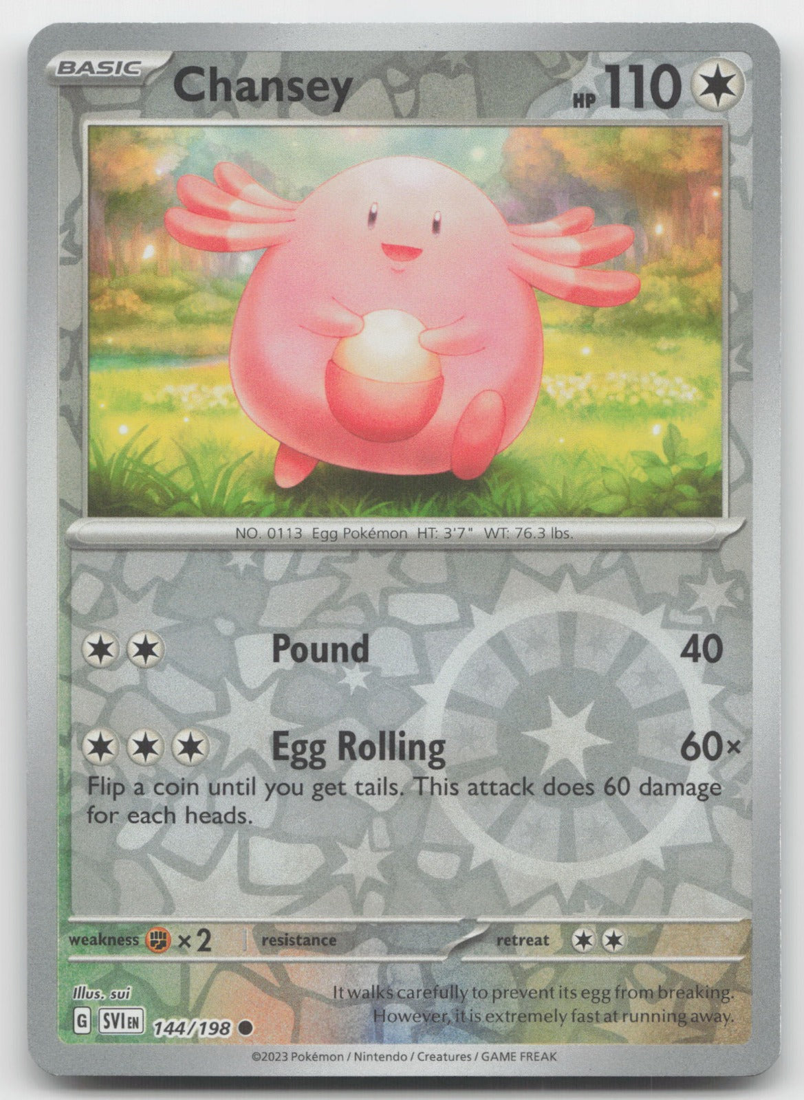 Chansey Reverse Holo Common SV01: Scarlet & Violet Base Set 144/198 NM