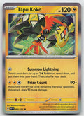 Tapu Koko Rare Holo SV08: Surging Sparks 065/191 NM