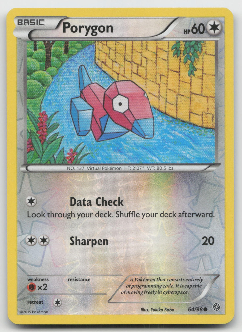 Porygon Common Reverse Holo XY - Ancient Origins 64/98 LP