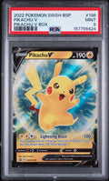 Pikachu V Box Pokemon Black Star Promo SWSH198 PSA 9