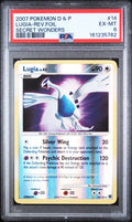 Lugia Pokemon Diamond & Pearl Secret Wonders Reverse Holo 14/132 PSA 6