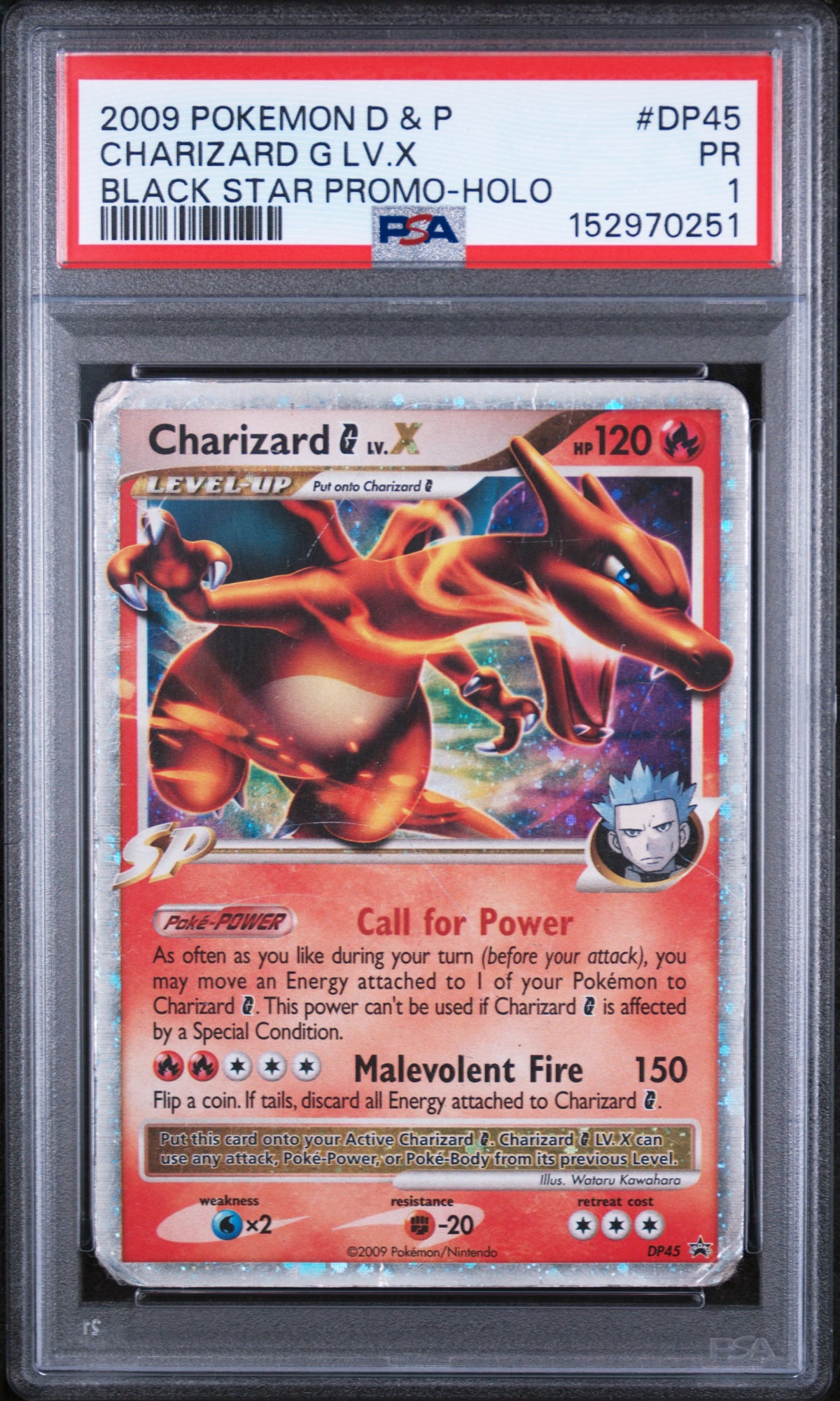 Charizard G Lv.X Holo Pokemon Diamond & Pearl Black Star Promo DP45 PSA 1