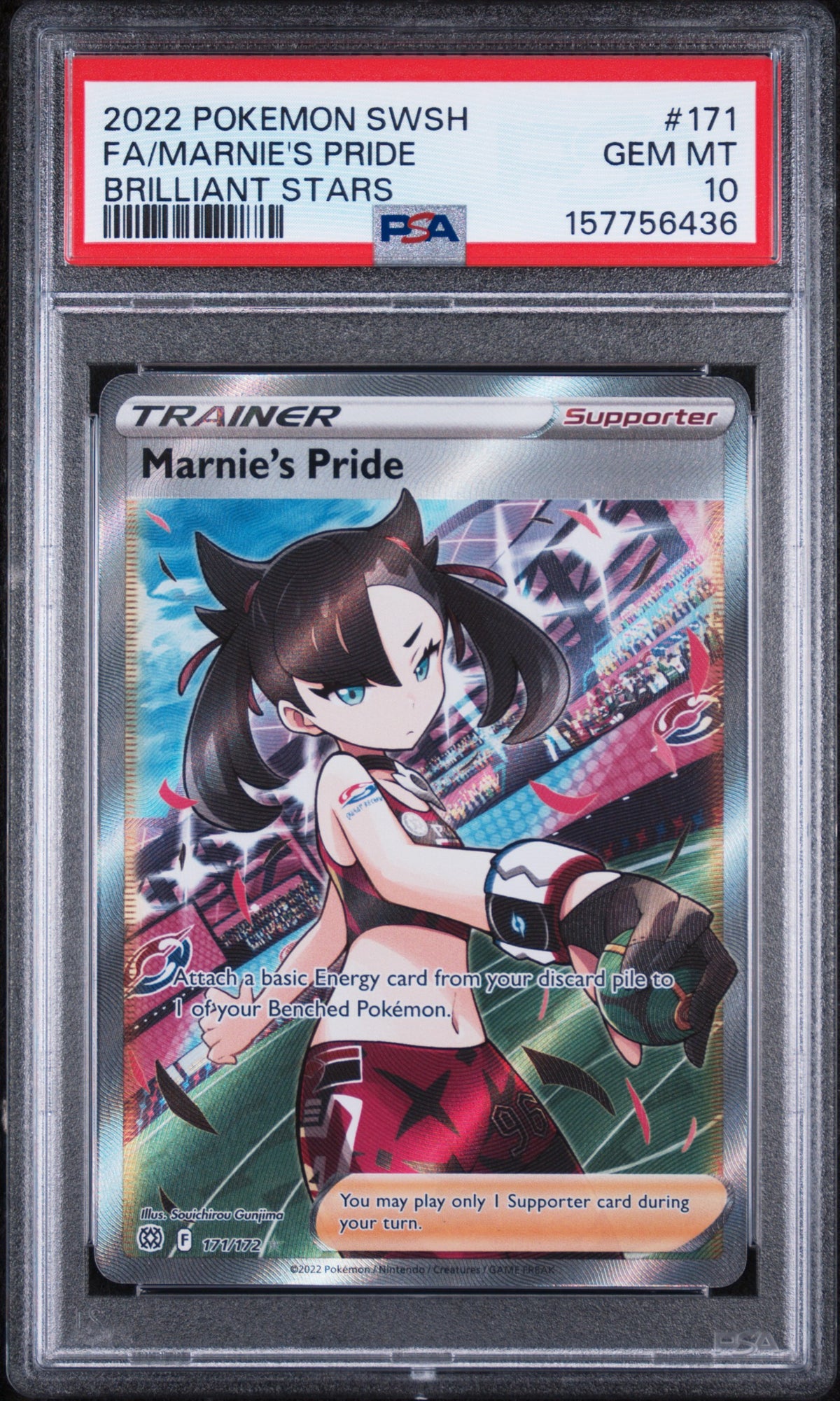 Marnie's Pride Pokemon Sword & Shield Brilliant Stars 171/172 PSA 10