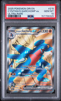 Cynthia's Garchomp Ex Ultra Rare Pokemon Dri Destined Rivals 215/182 PSA 10