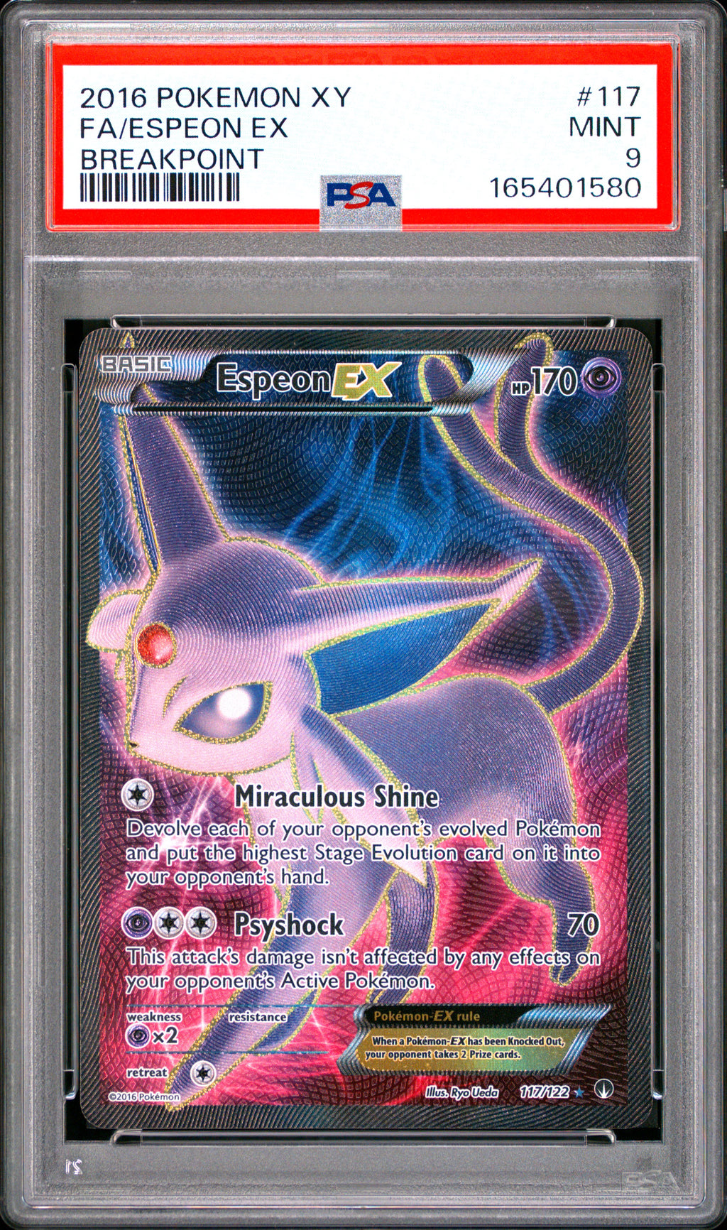Espeon Ex Breakpoint Pokemon Xy Breakpoint 117/122 PSA 9