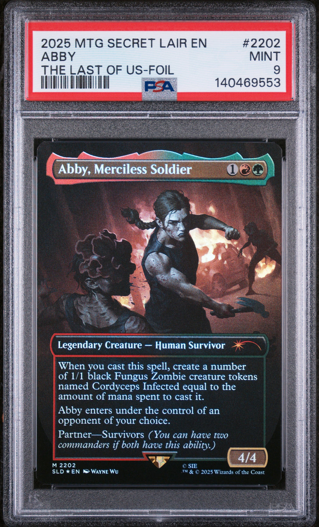 Abby Merciless Soldier Last Of Us-Foil Magic Gathering Secret Lair 2202 PSA 9