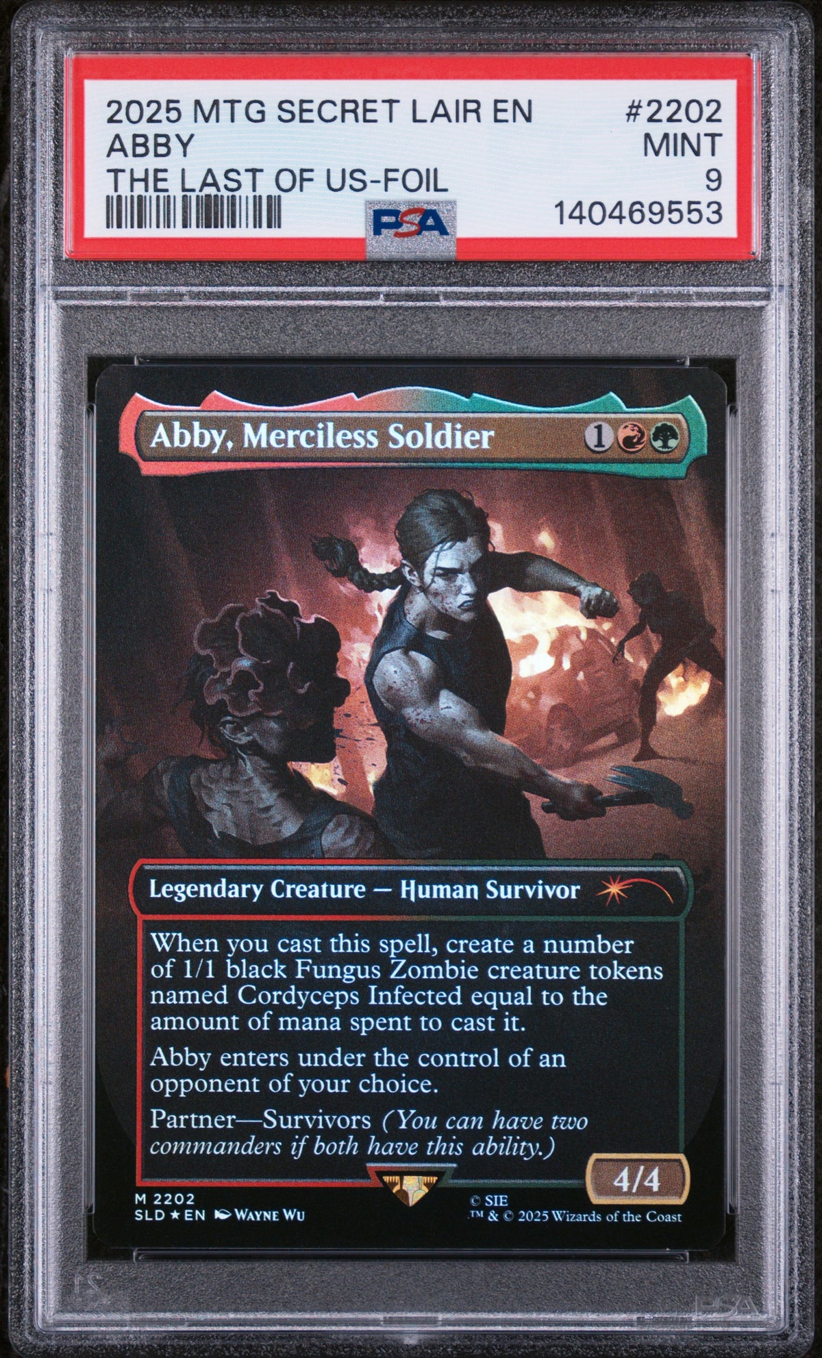 Abby Merciless Soldier Last Of Us-Foil Magic Gathering Secret Lair 2202 PSA 9