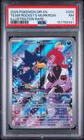 Team Rocket's Murkrow Illustration Pokemon Dri Destined Rivals 200/182 PSA 7