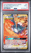 Moltres Zapdos Articuno GX Pokemon Sun & Moon Hidden Fates 44/68 PSA 9