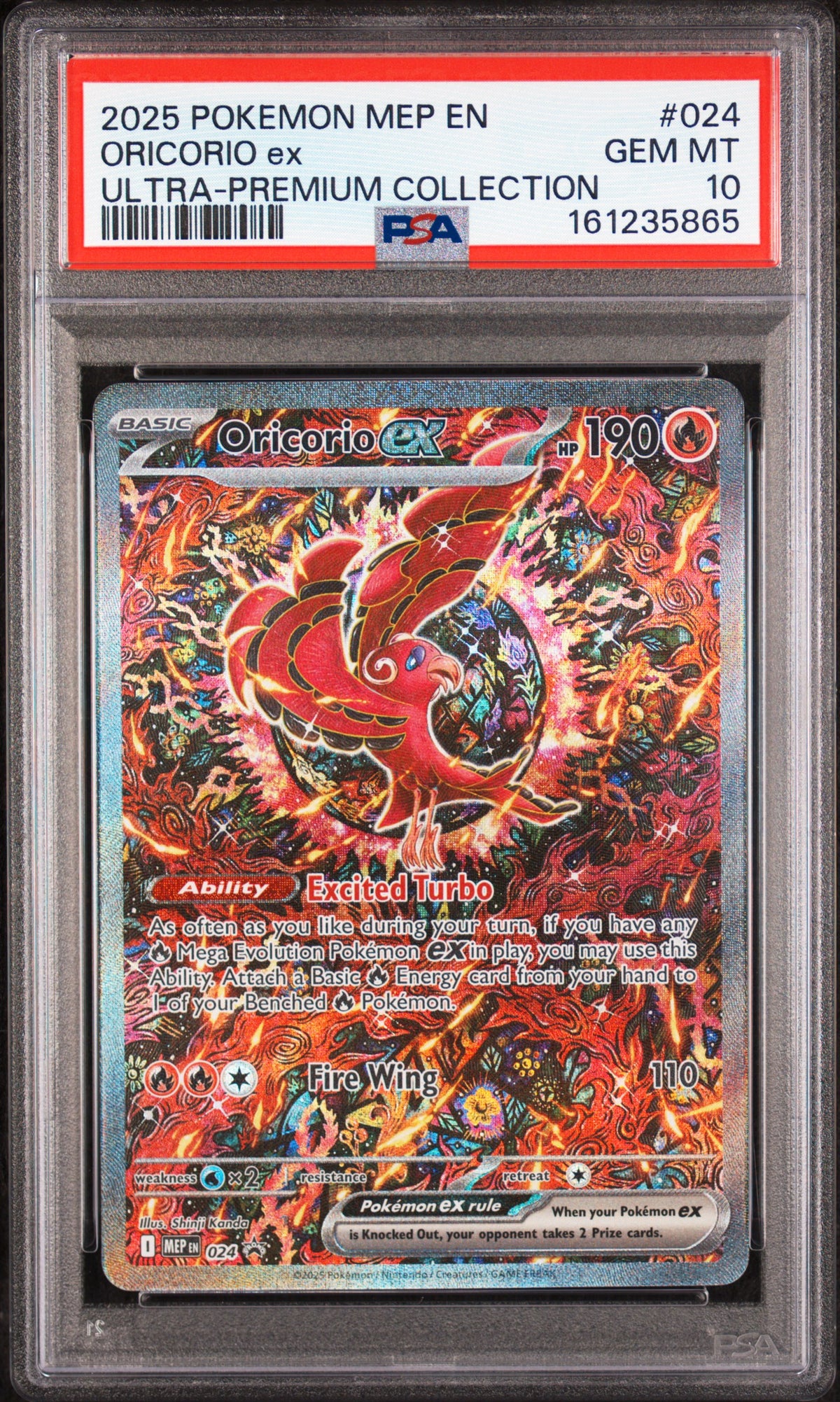 Oricorio Ex Ultra-Premium Collection Pokemon Me Black Star Promo MEP024 PSA 10