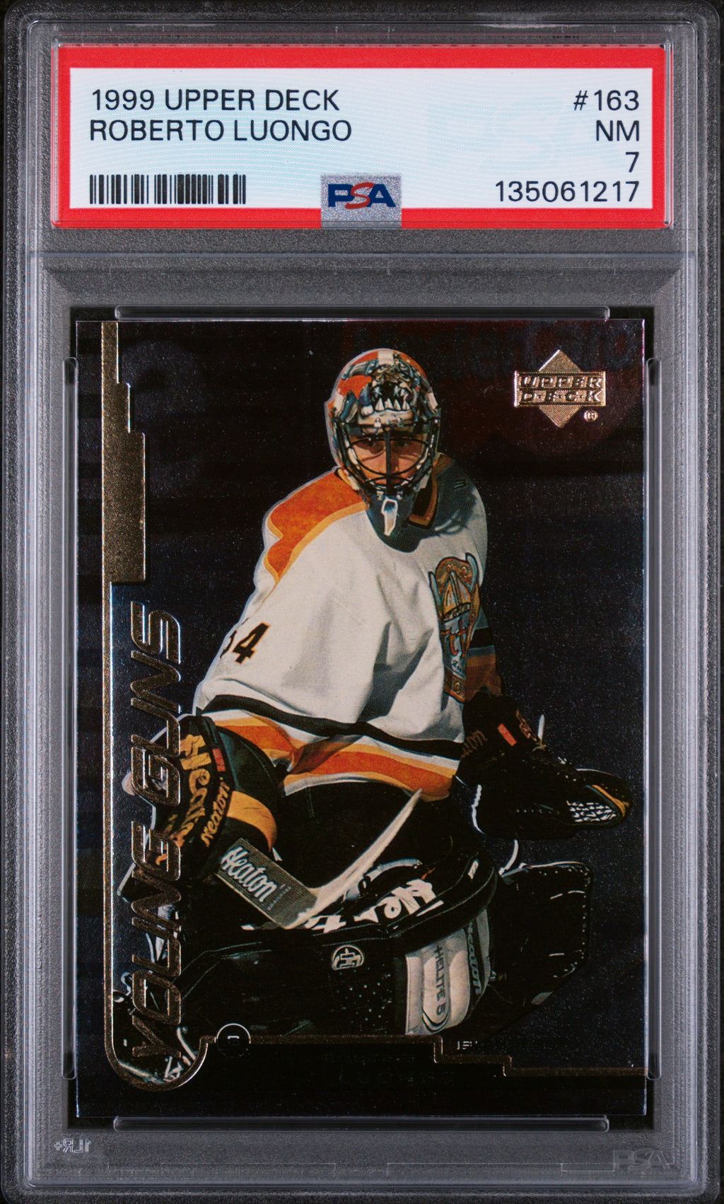 Roberto Luongo Upper Deck 163 Young Guns Rookie Card PSA 7