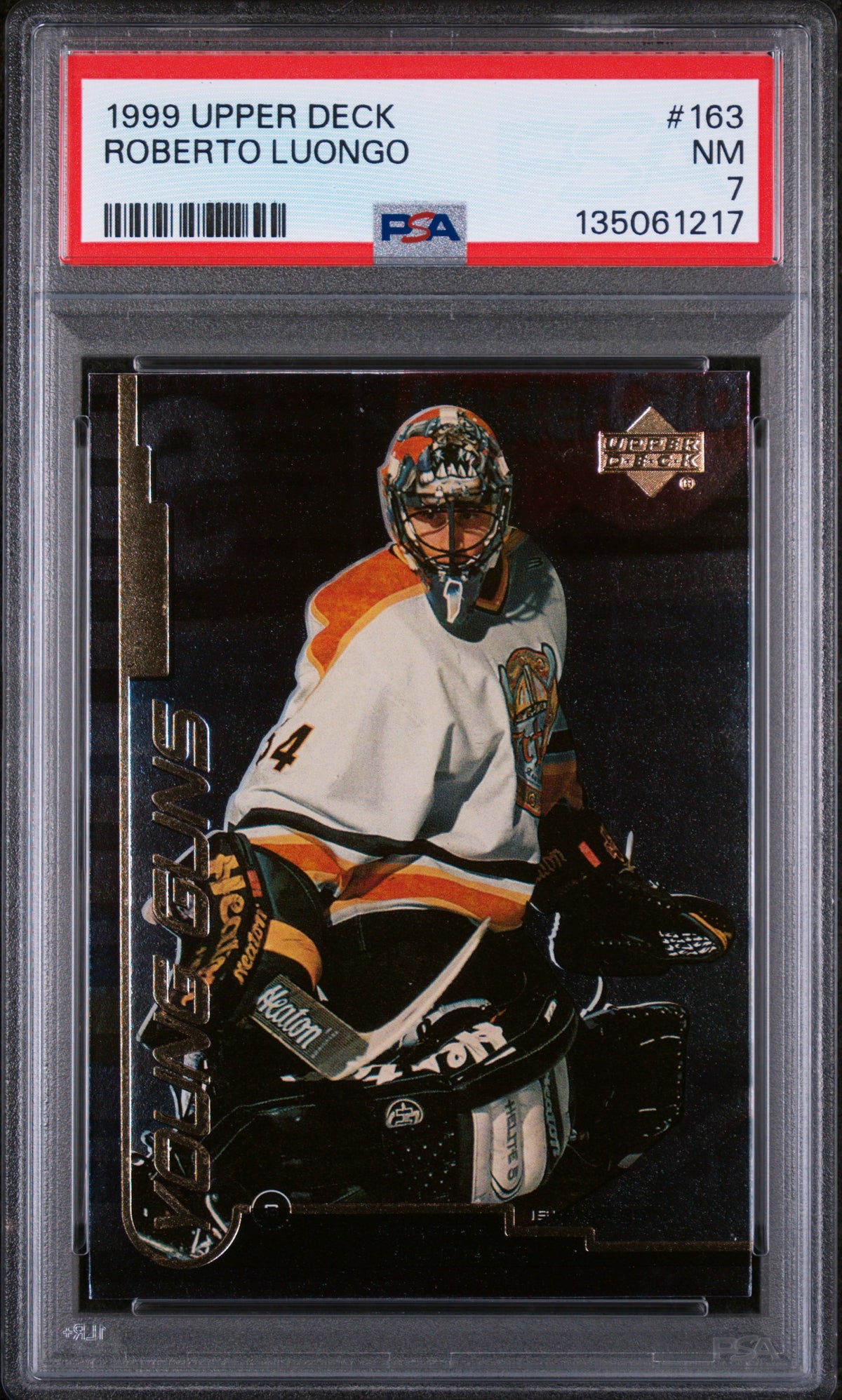 Roberto Luongo Upper Deck 163 Young Guns Rookie Card PSA 7