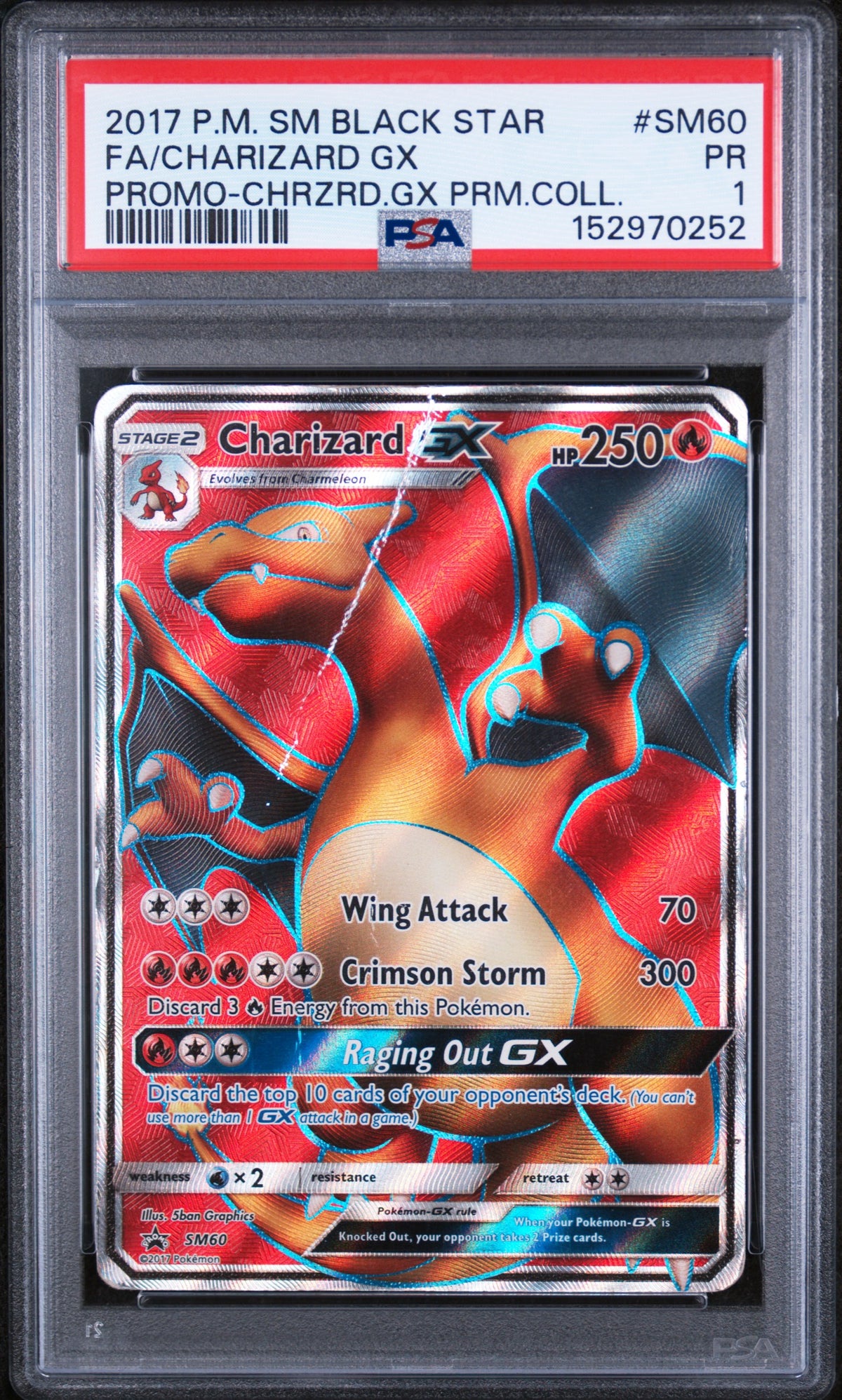 Charizard Gx Pokemon Sm Black Star Promo SM60 PSA 1