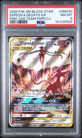 Espeon & Deoxys Gx Tag Team Pokemon SM Black Star Promo SM240 PSA 8