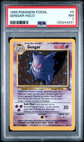 Gengar Holo Pokemon Fossil 5/62 WOTC PSA 7